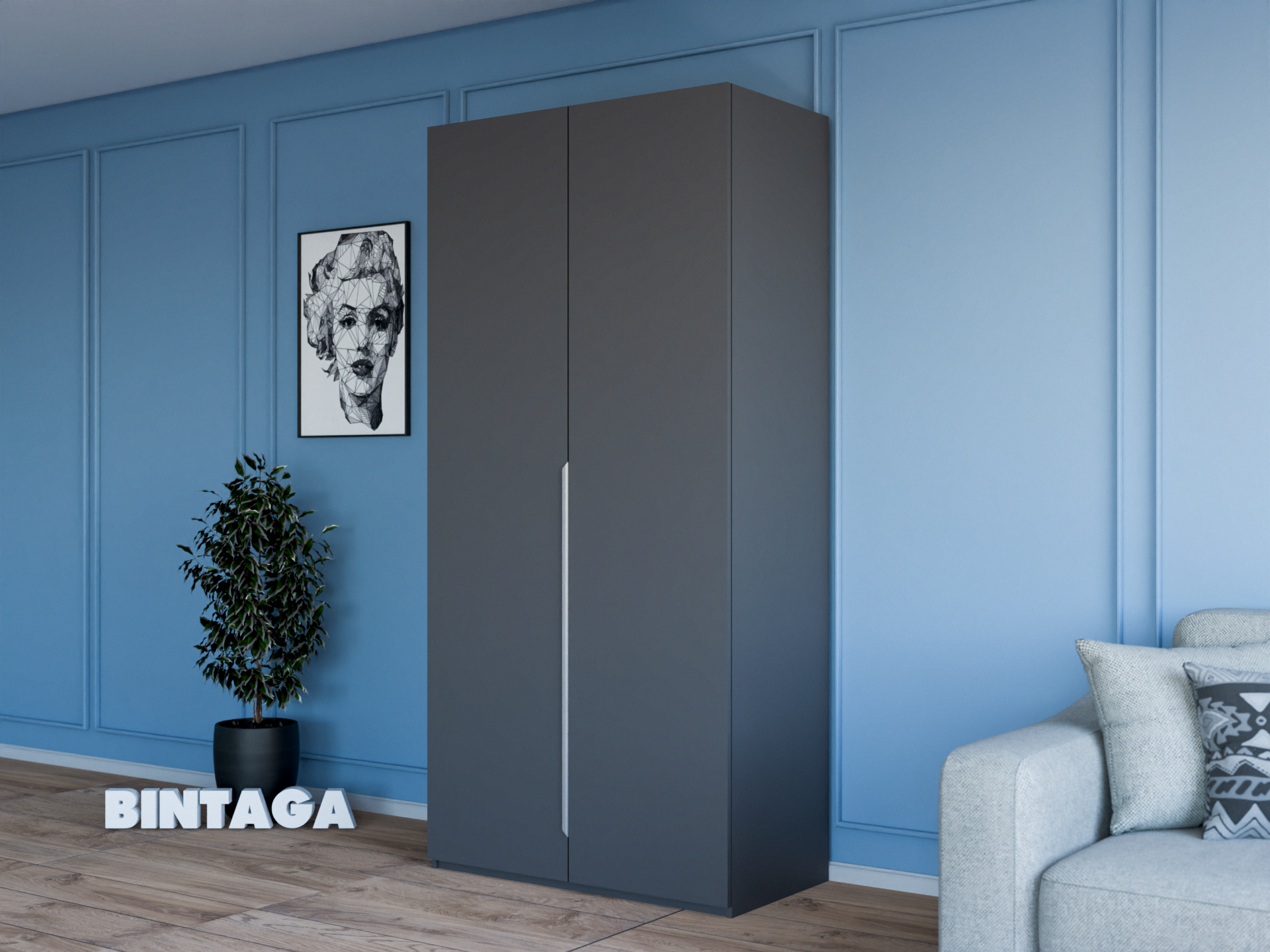 Пакс Альхейм 12 grey (silver) ИКЕА (IKEA) изображение товара