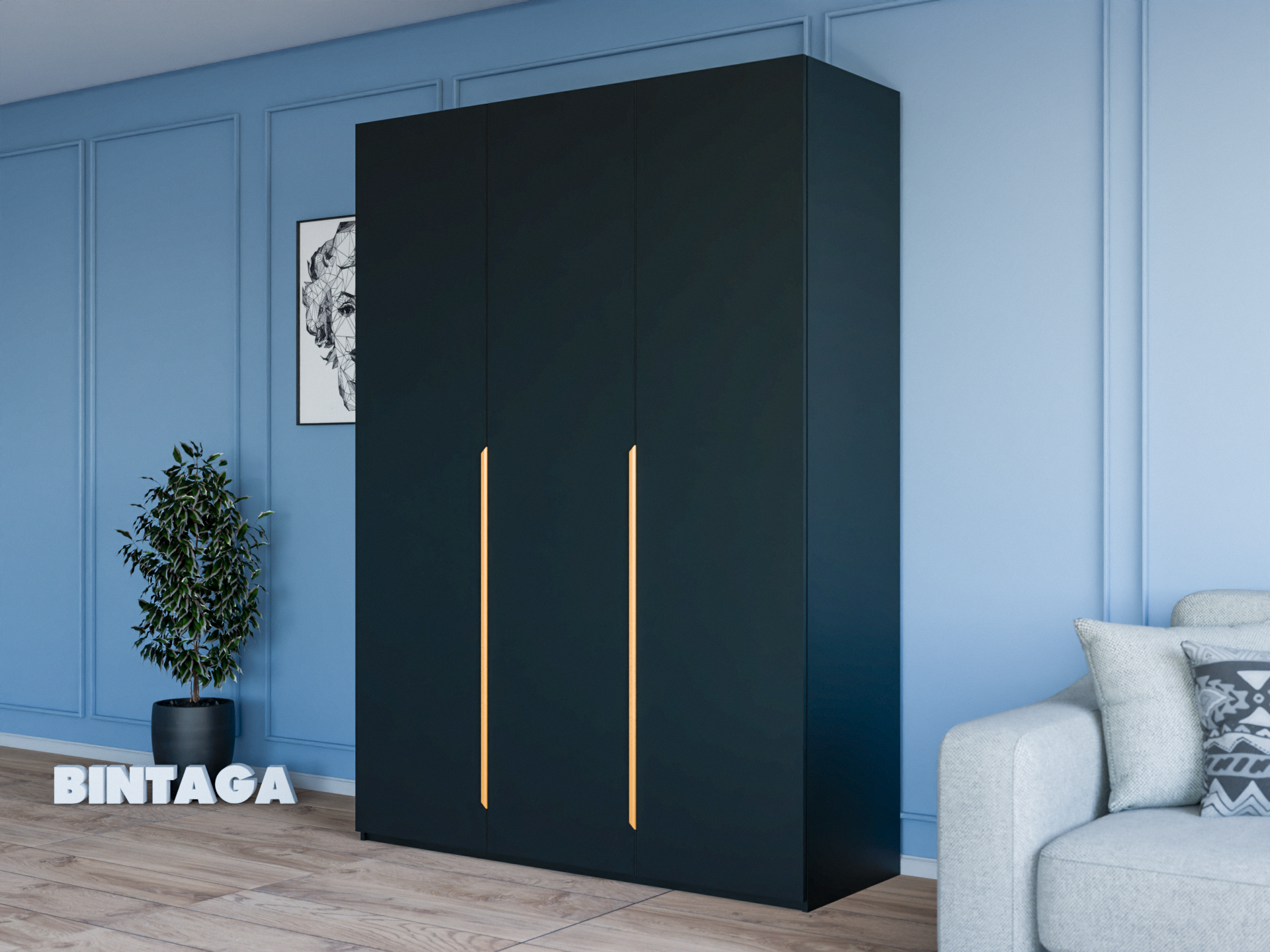 Пакс Альхейм 13 black (gold) ИКЕА (IKEA) изображение товара