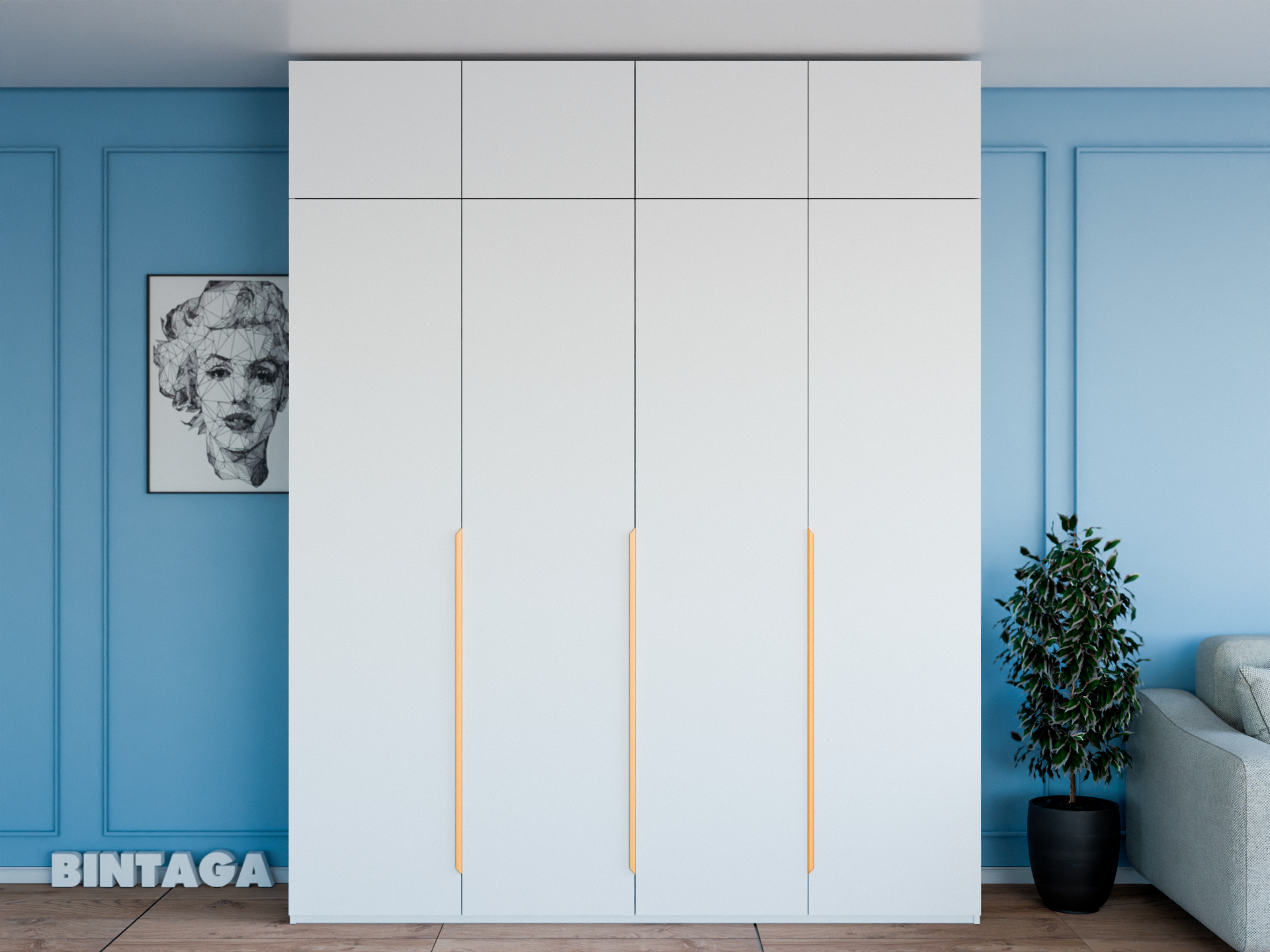 Пакс Альхейм 24 white (gold) ИКЕА (IKEA) изображение товара