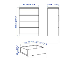 Изображение товара Мальм 16 brown ИКЕА (IKEA) на сайте bintaga.ru